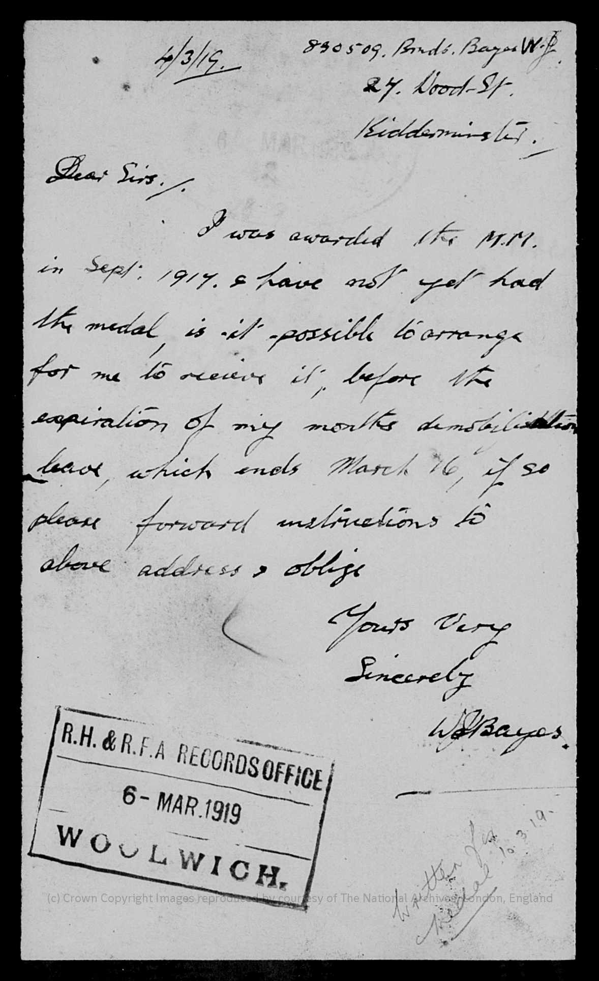 ww1 soldiers service record