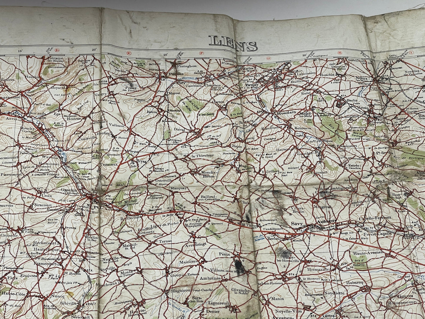 WW1 Map France Lens 11 Scale 1/1000.000