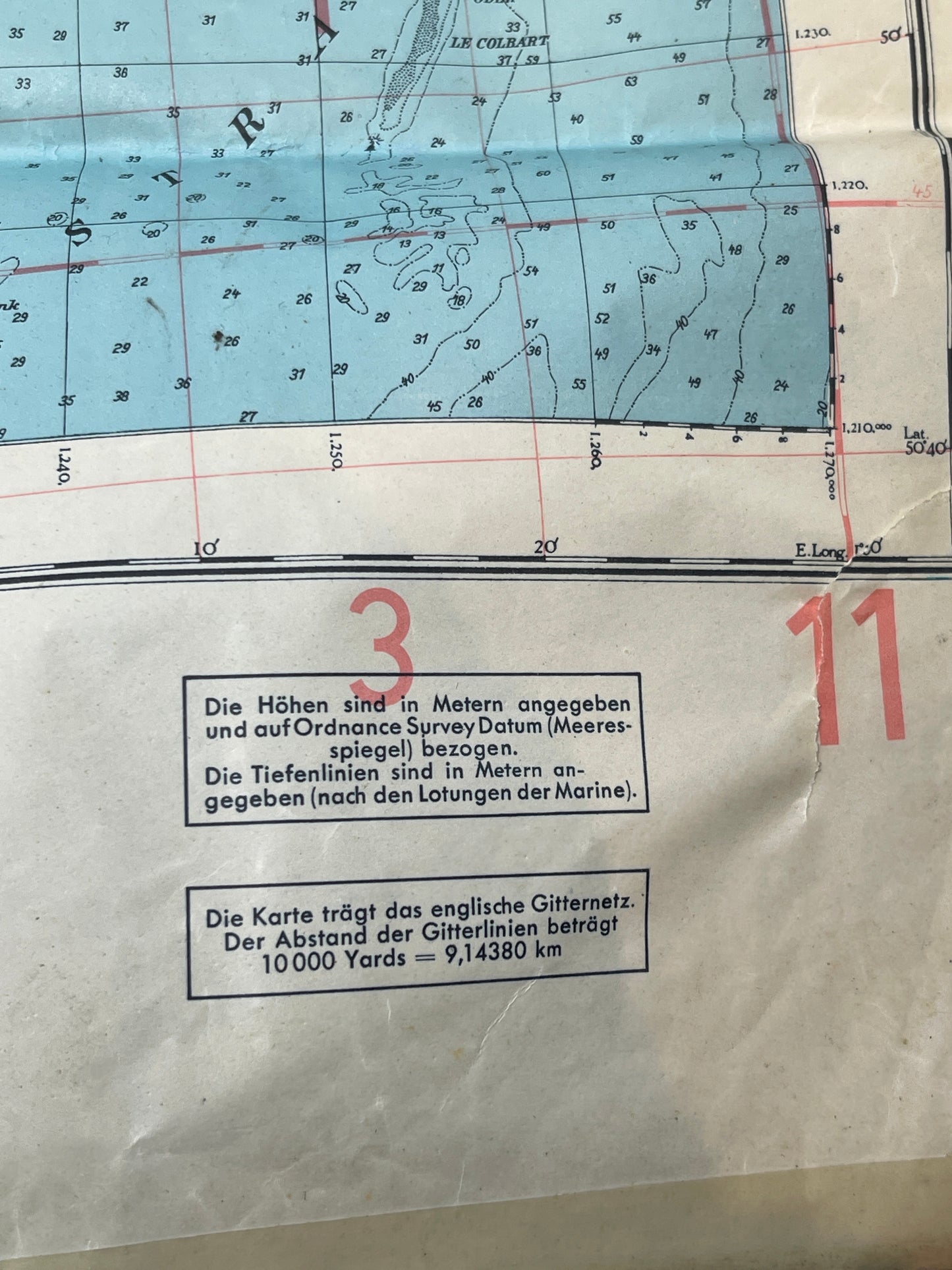 Luftwaffe Pilots Map of the South East of England