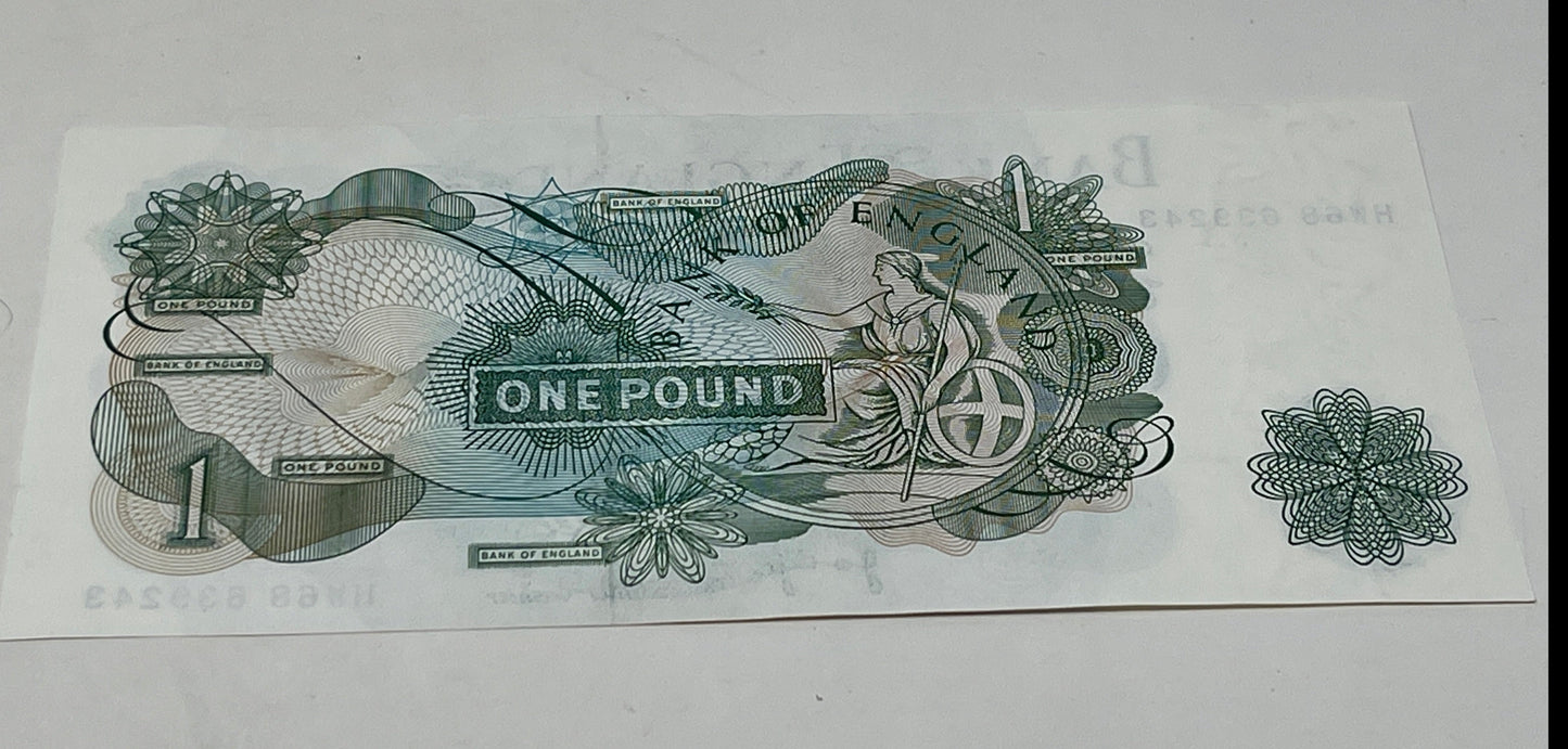 Bank Of England £1 Banknote - Cashier Page Fast & Secure UK Shipping