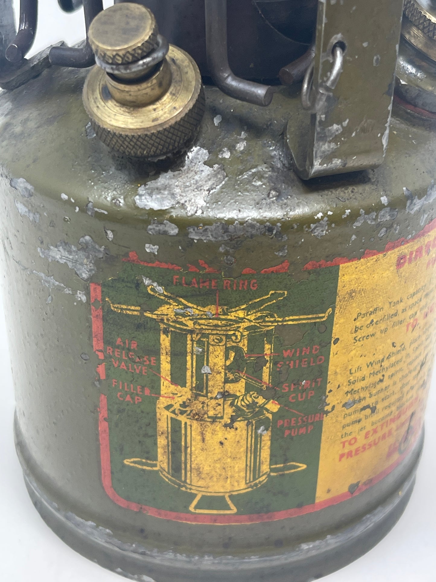 view of to of An original WW2 "Hurlock " field cooker pressure pump
