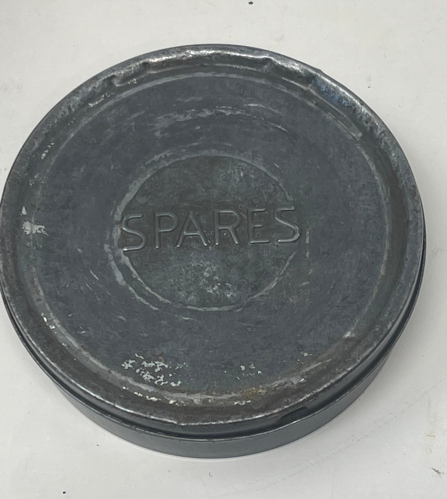 view of to of An original WW2 "Hurlock " field cooker spare parts tin