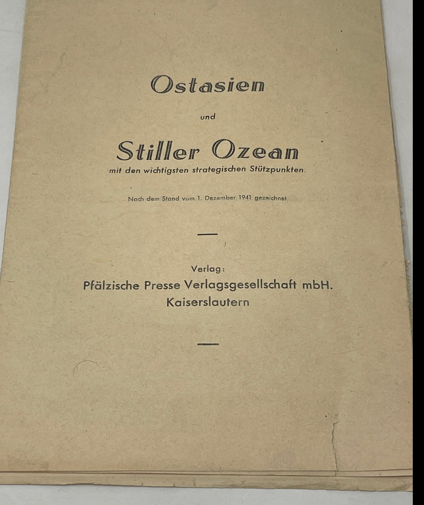 German WW2 Ostasien Stiller Ozean December 1941