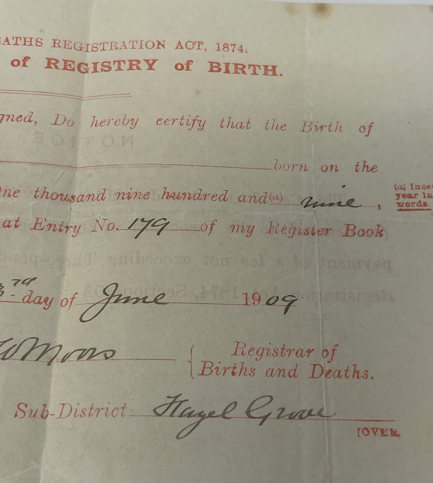 POW Letter, Photos, Birth Certificate relating to N Bradbury Grenadier Guards