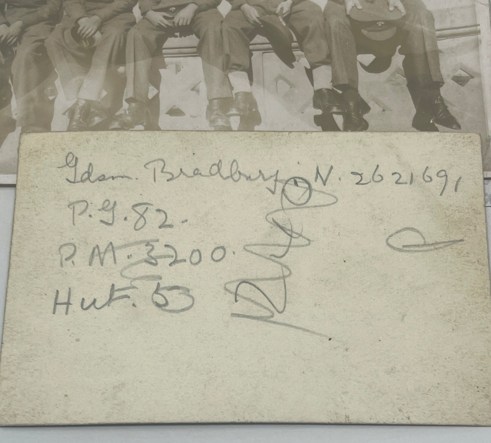 POW Letter, Photos, Birth Certificate relating to N Bradbury Grenadier Guards