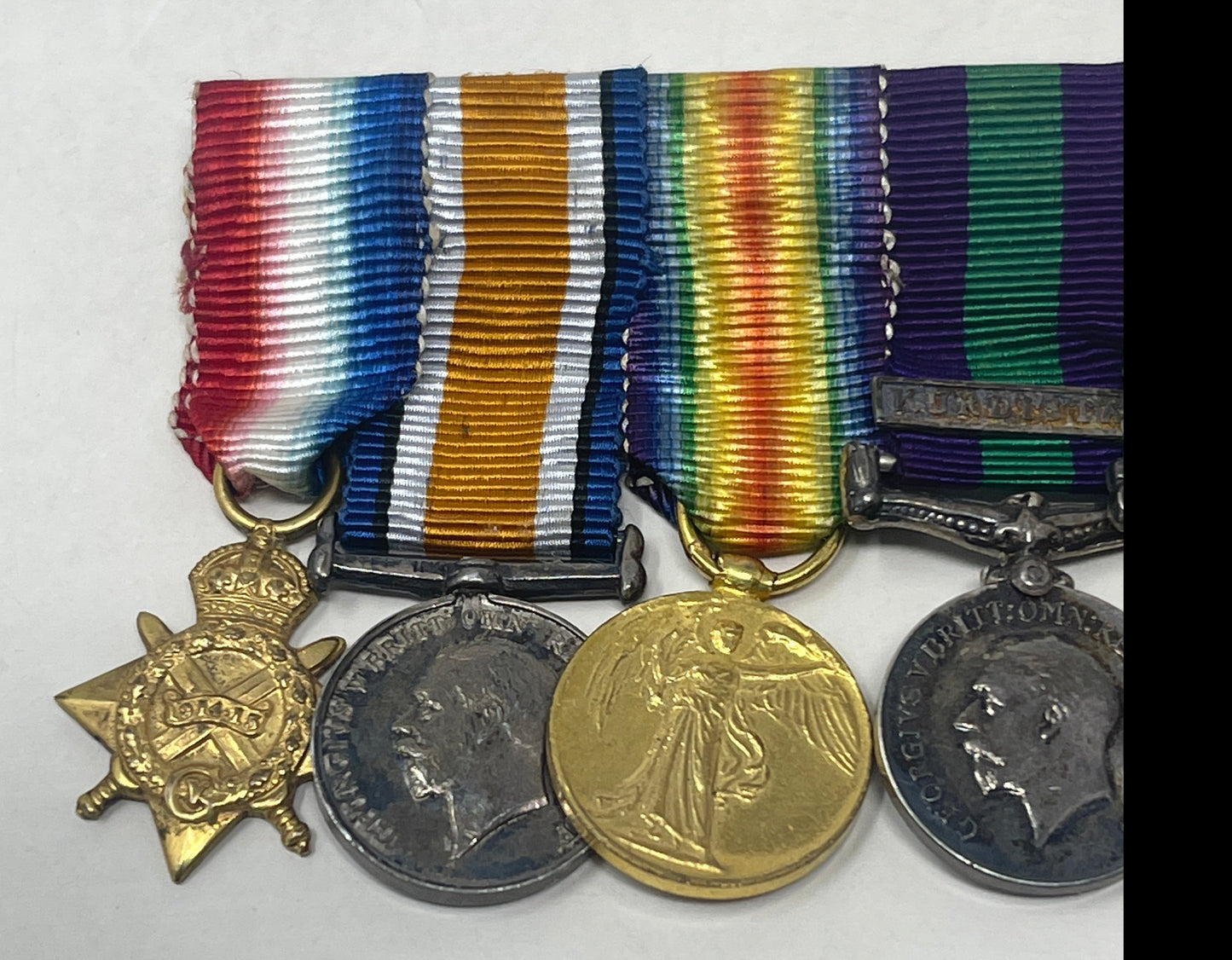 British Military World War I and later Eleven Medal Miniature Medal Dress Group