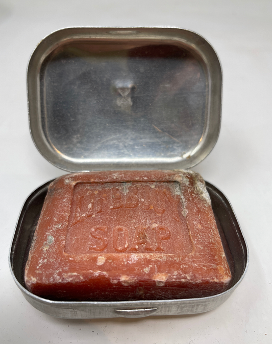 1945 Issue Aluminium Soap Dish with British General Purpose Soap For The Far East