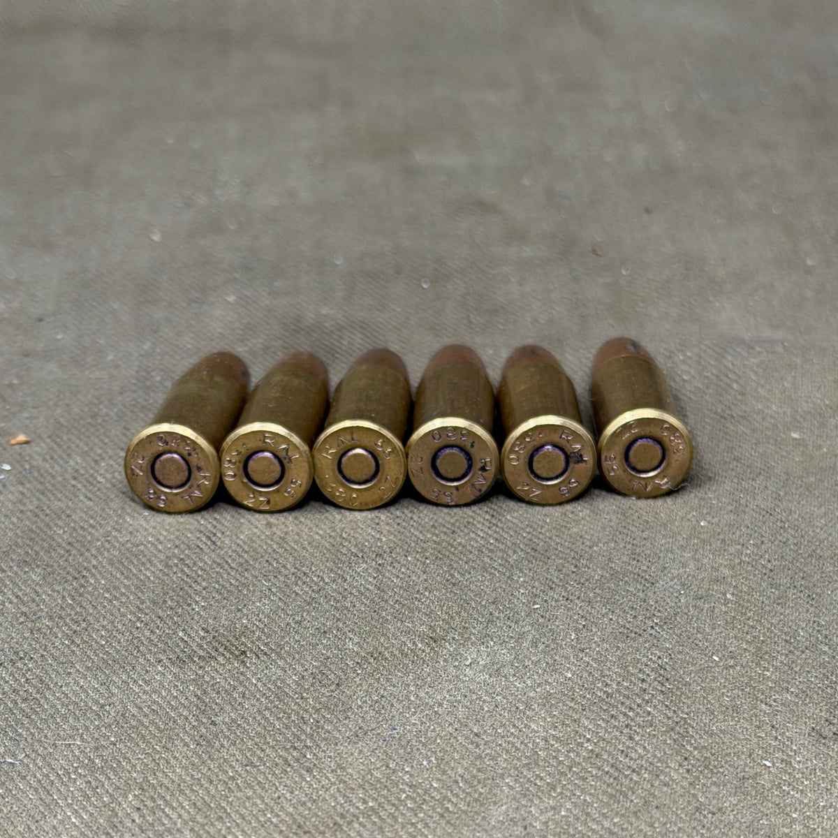 12 x .380 INERT British Webley Revolver Brass Cartridges Boxed
