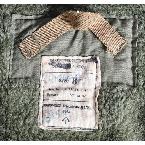 Original 1954 Dated British Army Middle Parka - Size 8