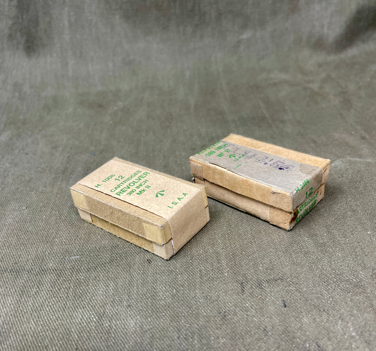12 x .380 INERT British Webley Revolver Brass Cartridges Boxed