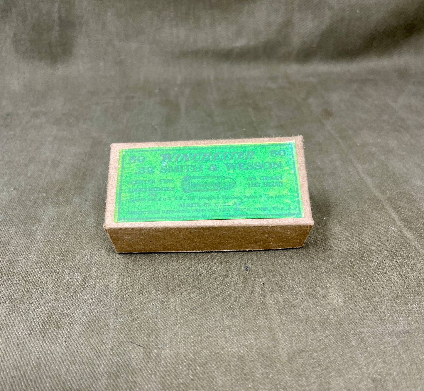 50 x INERT .32 Smith & Wesson Cartridges in Handmade Reproduction Box