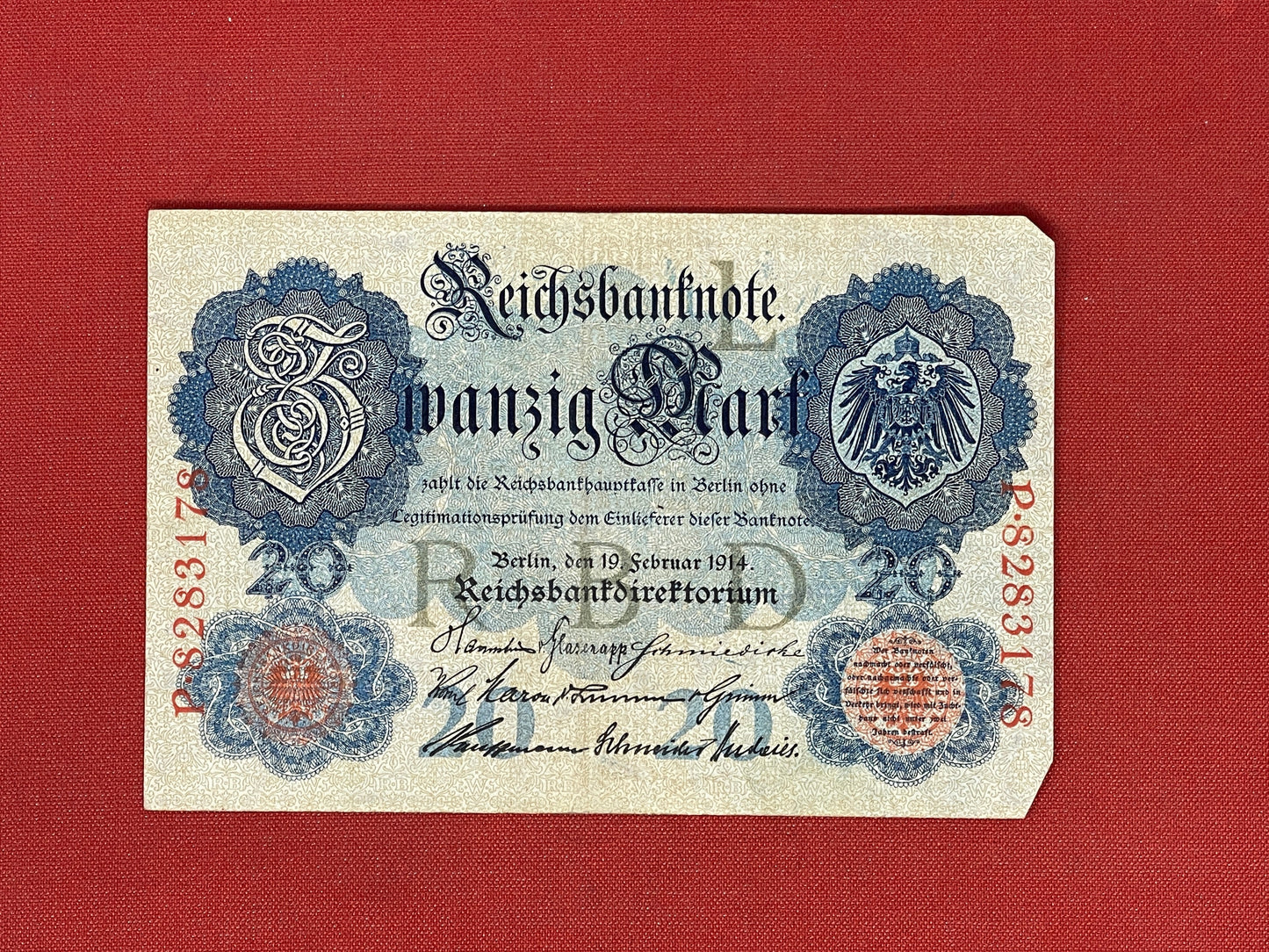 20 Reichsbanknote 1914 Banknote