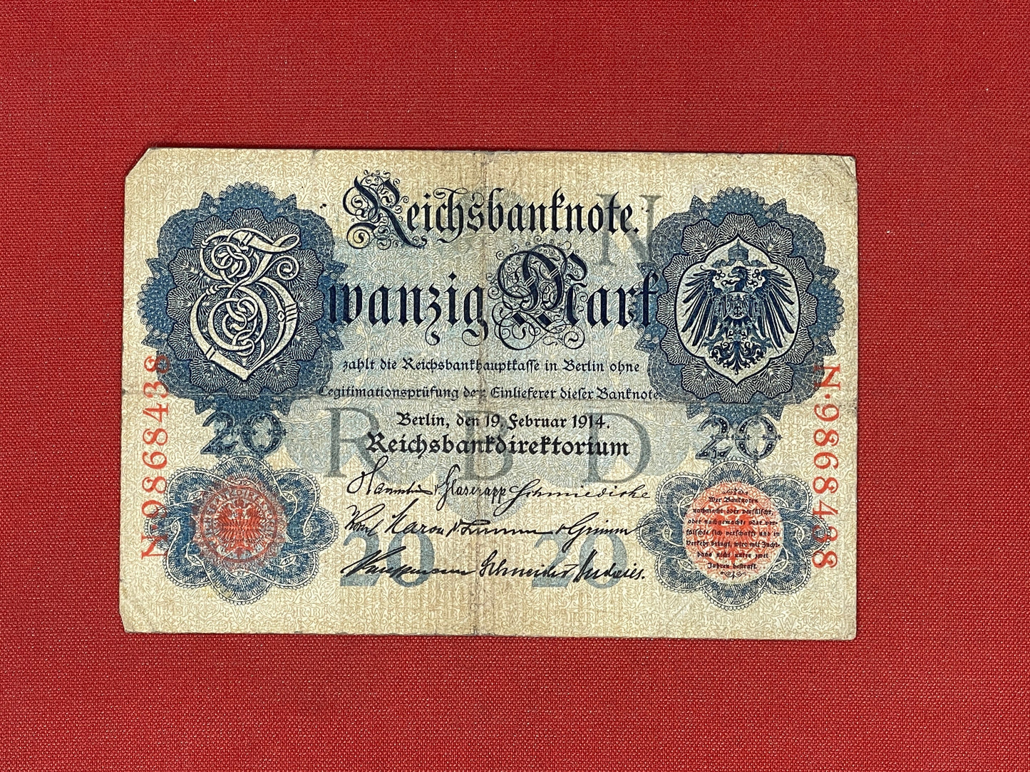 20 Reichsbanknote 1914 Banknote