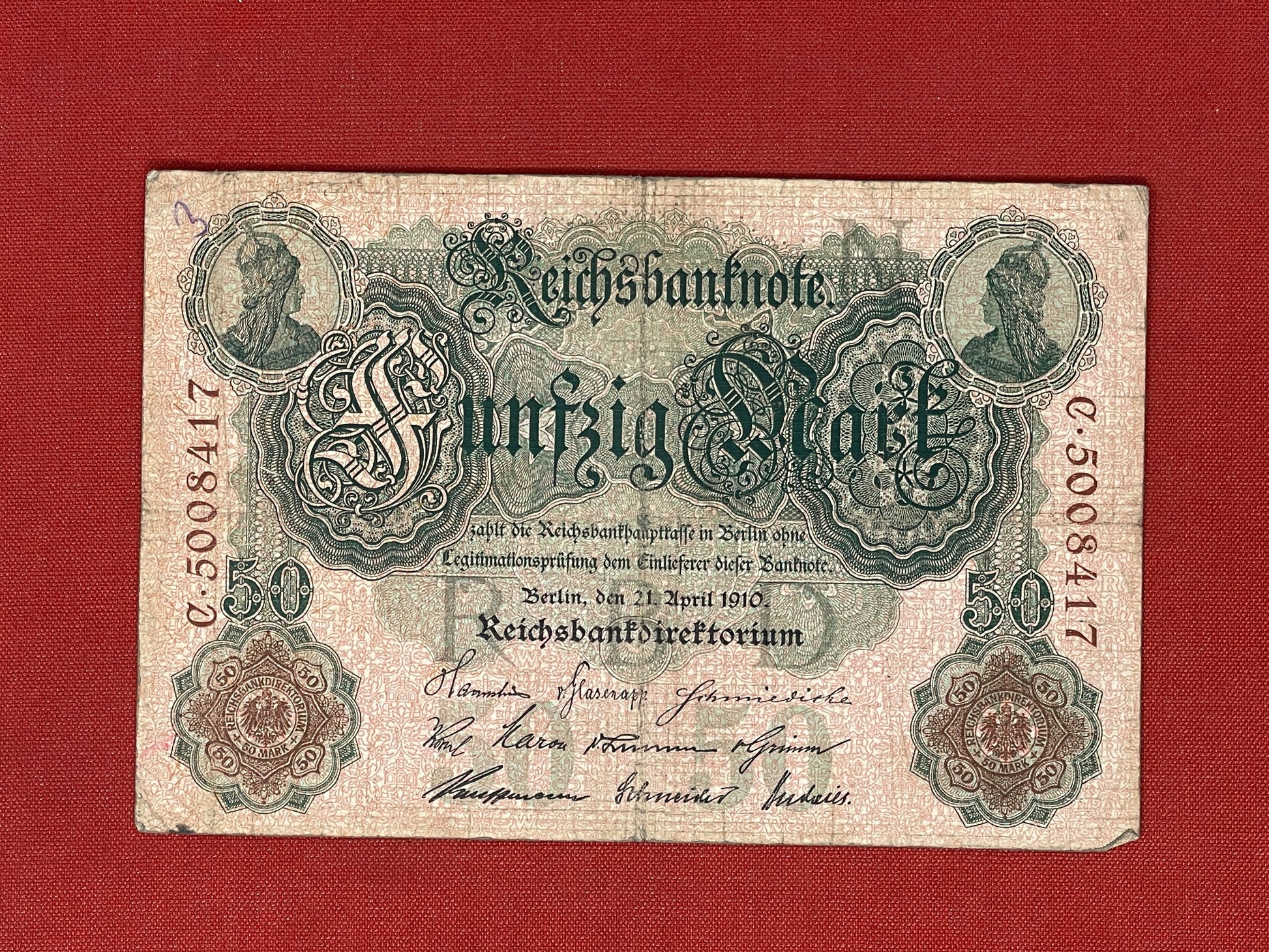 Imperial Bank. 1883-1918.  50 Reichsmark