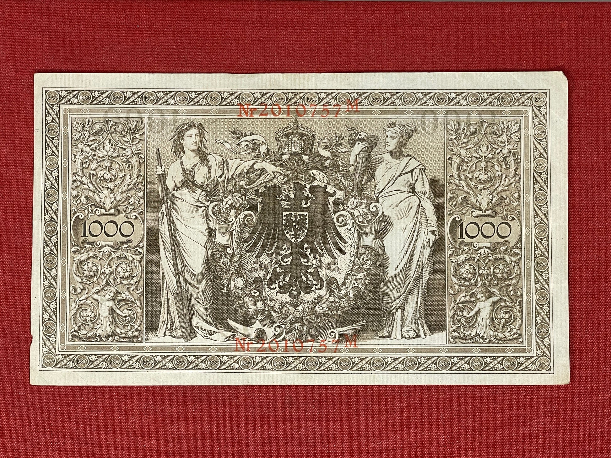 Banknote Germany 1000 Reichsbanknote  - Red seal - 1910