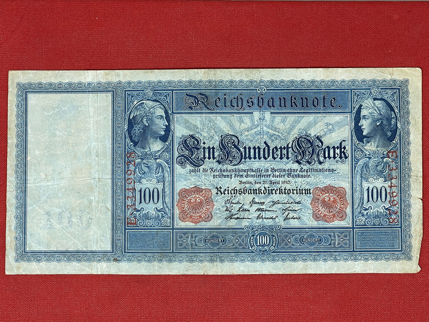 German 100 Reichsbanknote