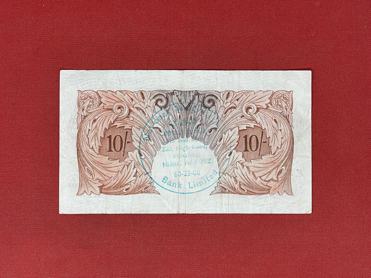 P.S. Beale, 10 Shilling, M80Z 079097 ( Dugg. B.266 ) Series "A" Britannia Issue 17th March 1950.