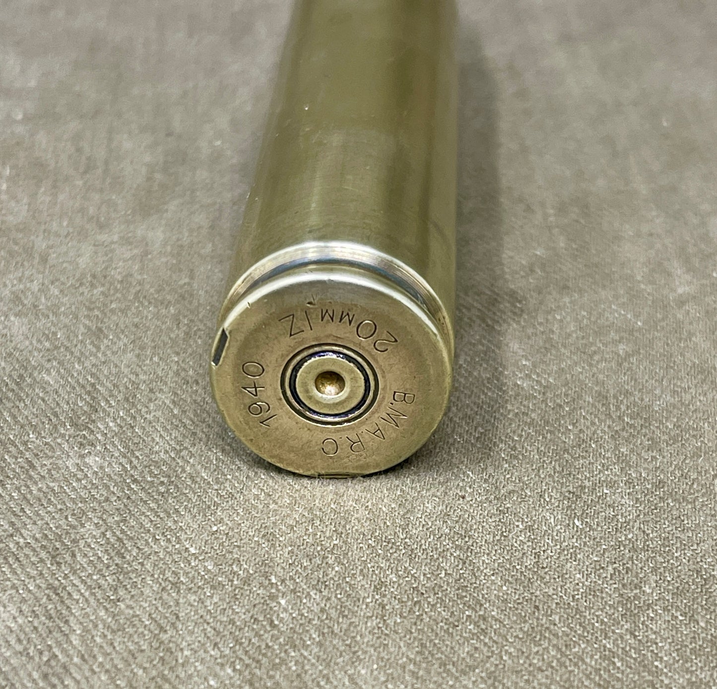 WWII 20mm Shell Cases – ST 1943 & BMARC 1940 Dated Pair | Original British Ordnance