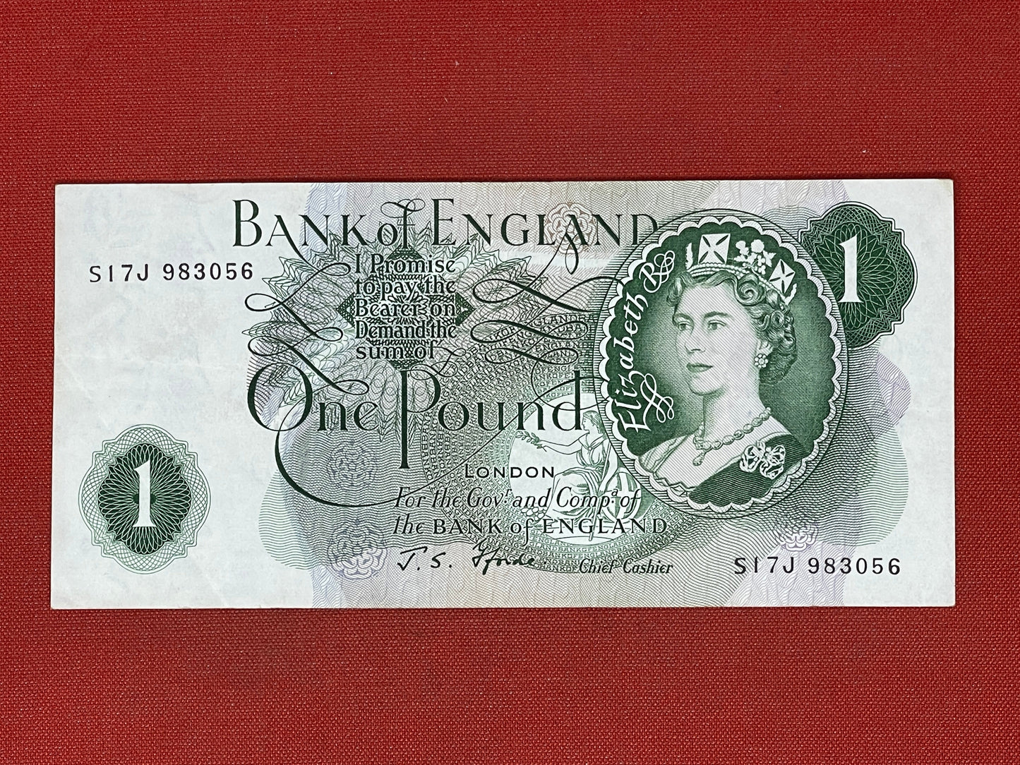 Bank of England £1 Banknote Signed J Fforde ( Dugg B305 )