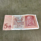 Selection of German WW2 1942 Dated 5 Reichsmark Reichsbanknote – Original WWII Currency