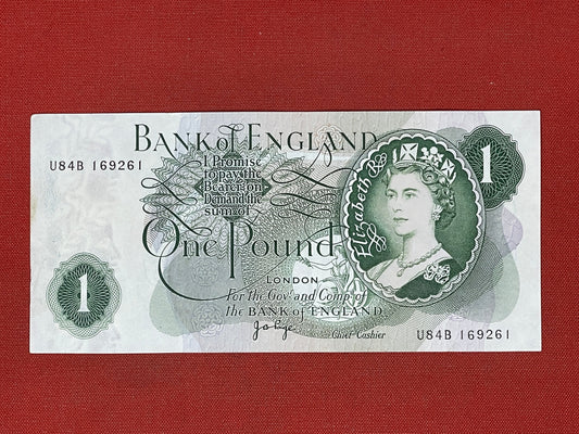 Bank of England £1 Banknote Signed J Page 1970 - 1980 ( Dugg B320 )) 