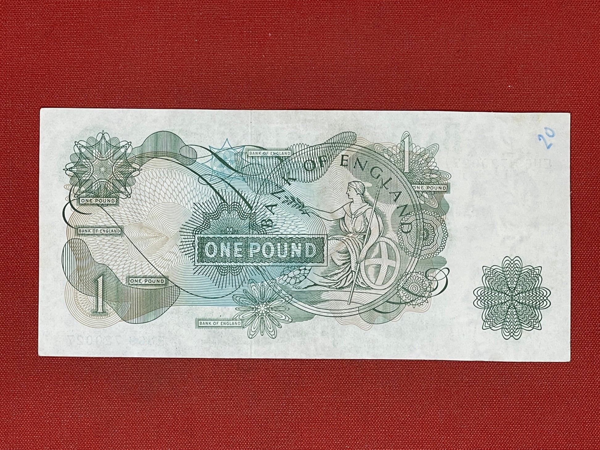 Bank of England £1 Banknote Signed J Page 1970 - 1980 ( Dugg B322 ))