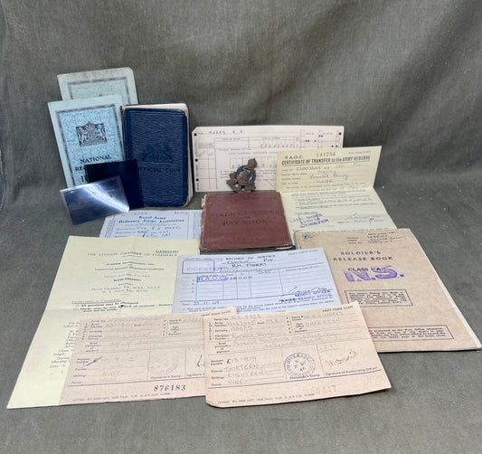 A 1948 Collection Of Demob Service Paperwork to 22003406 Ronald Henry MARKS
