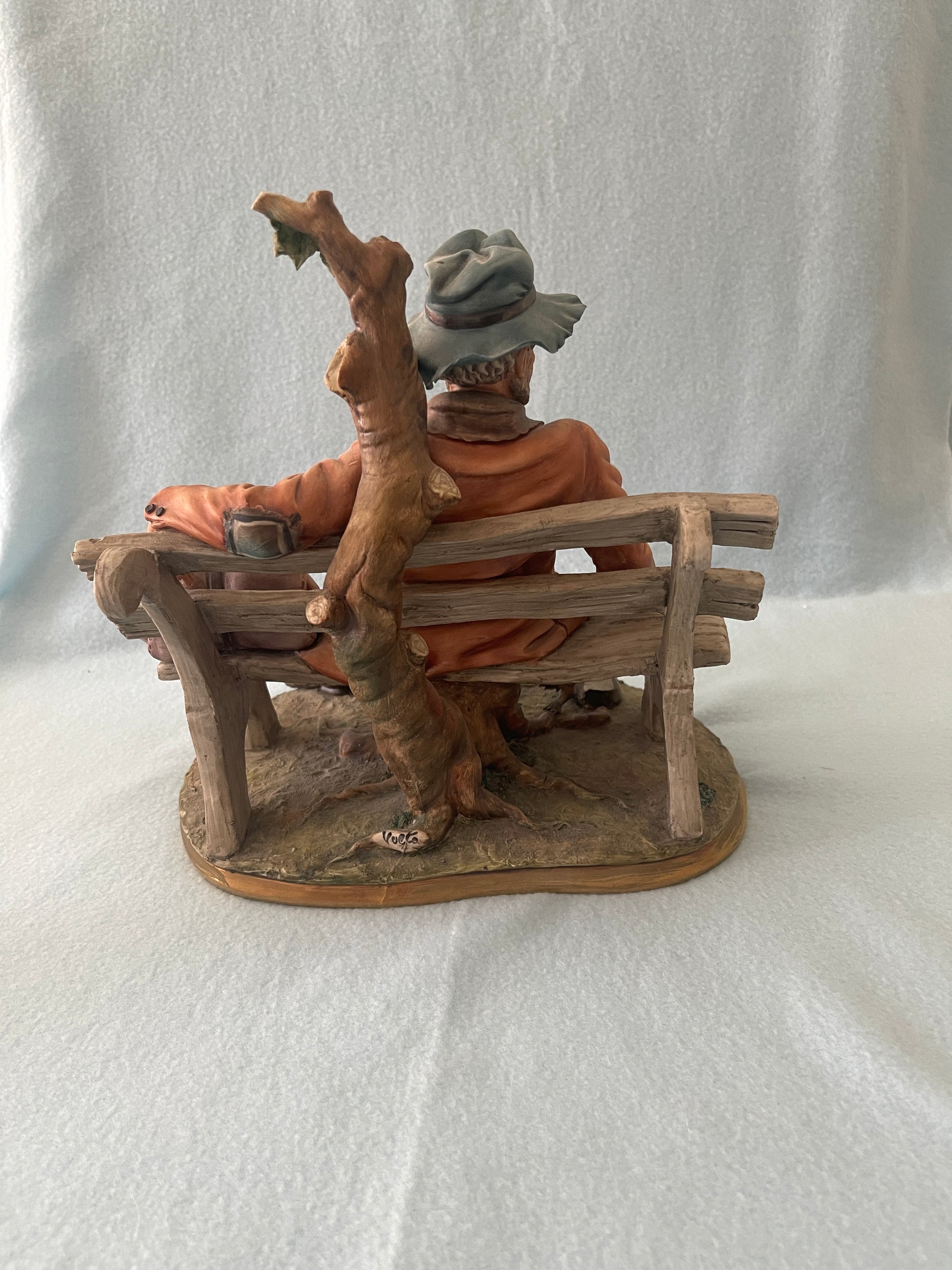 Capodimonte Tramp on Bench Figurine by Volta