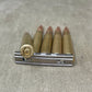 5 × INERT 7.92×57mm Rounds on Original Stripper Clip — Deactivated Display Set