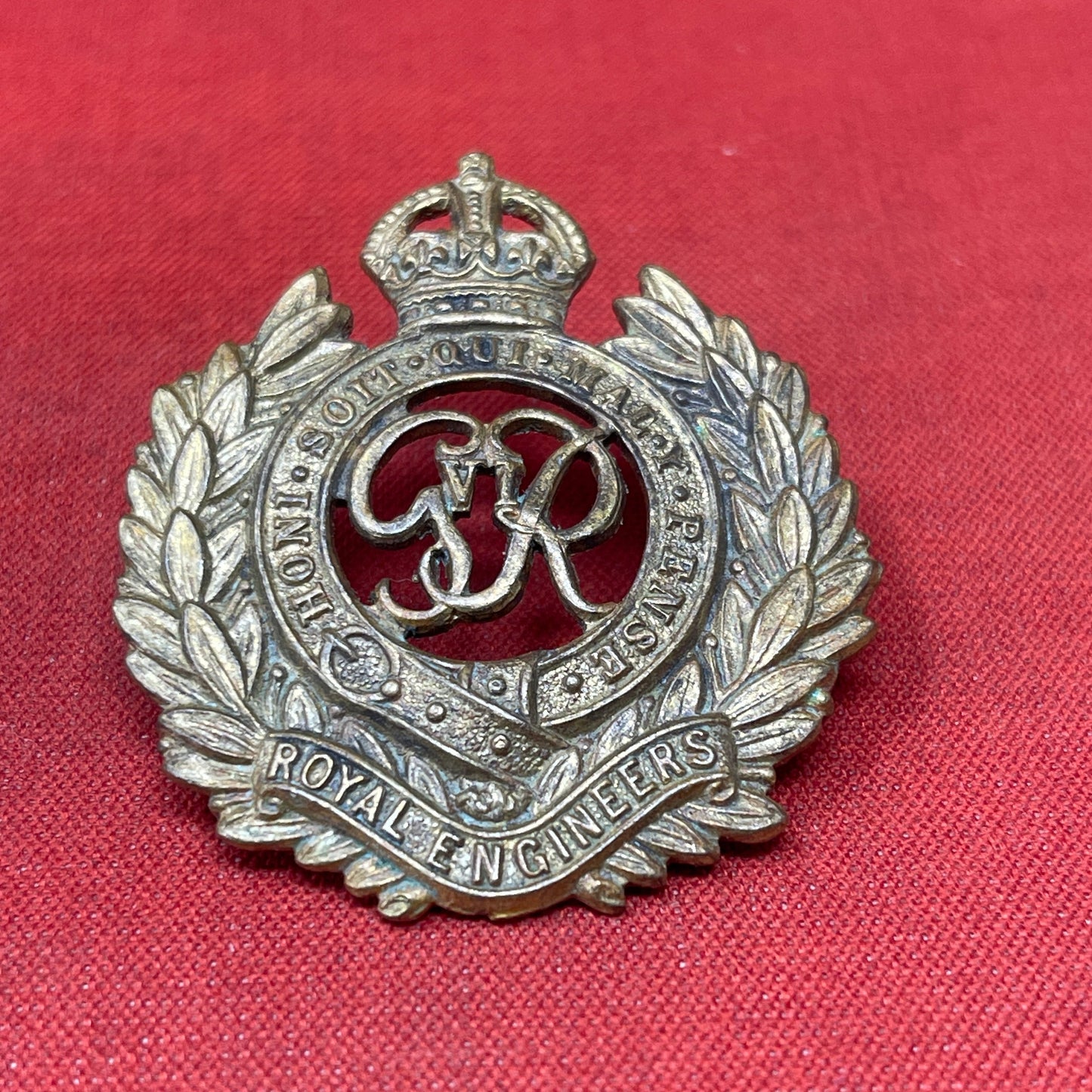 Royal Engineers WW2 Royal Engineers Corps (George VI) OFFICERS Bronze Cap Badge