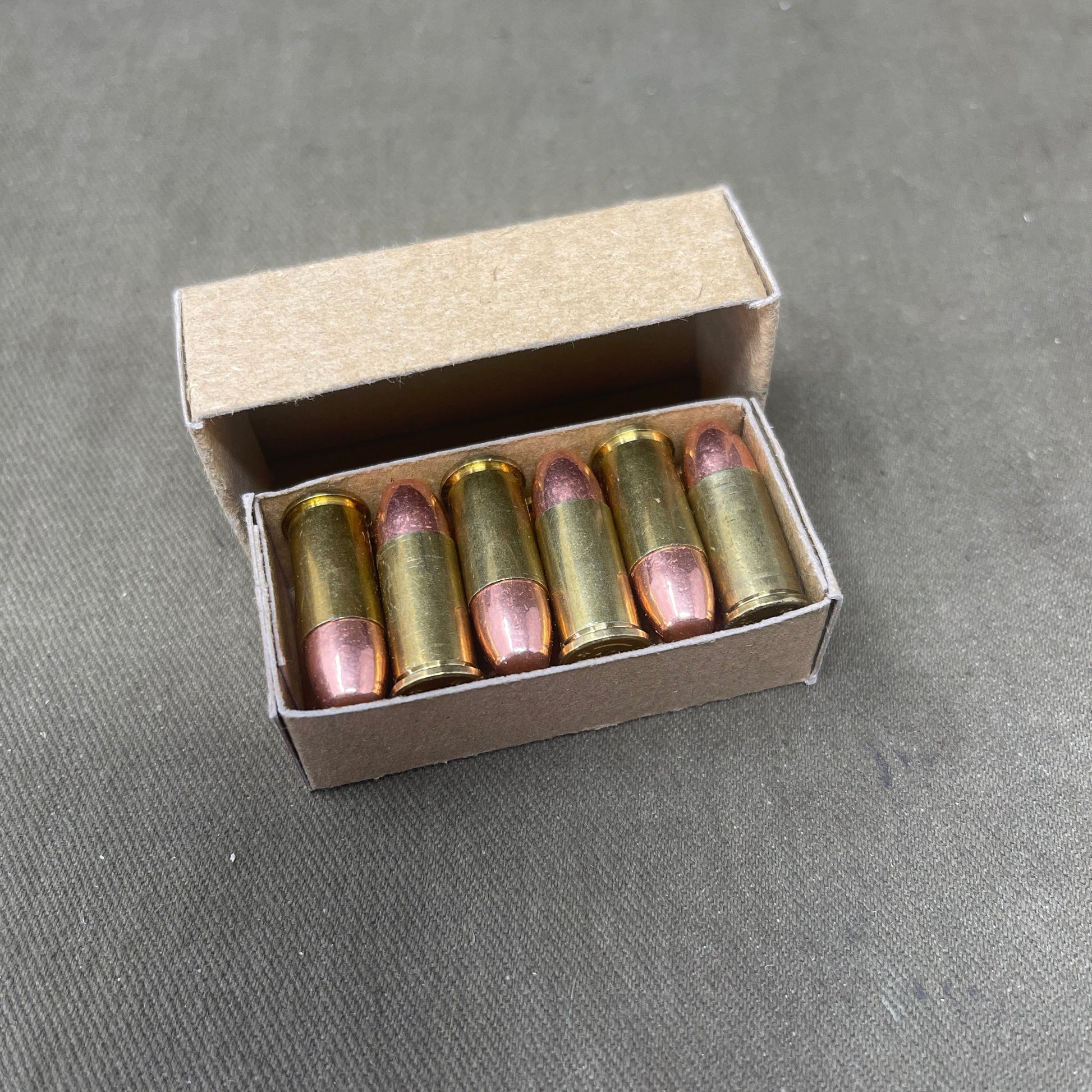 6 x .38 INERT Brass Cartridges Boxed