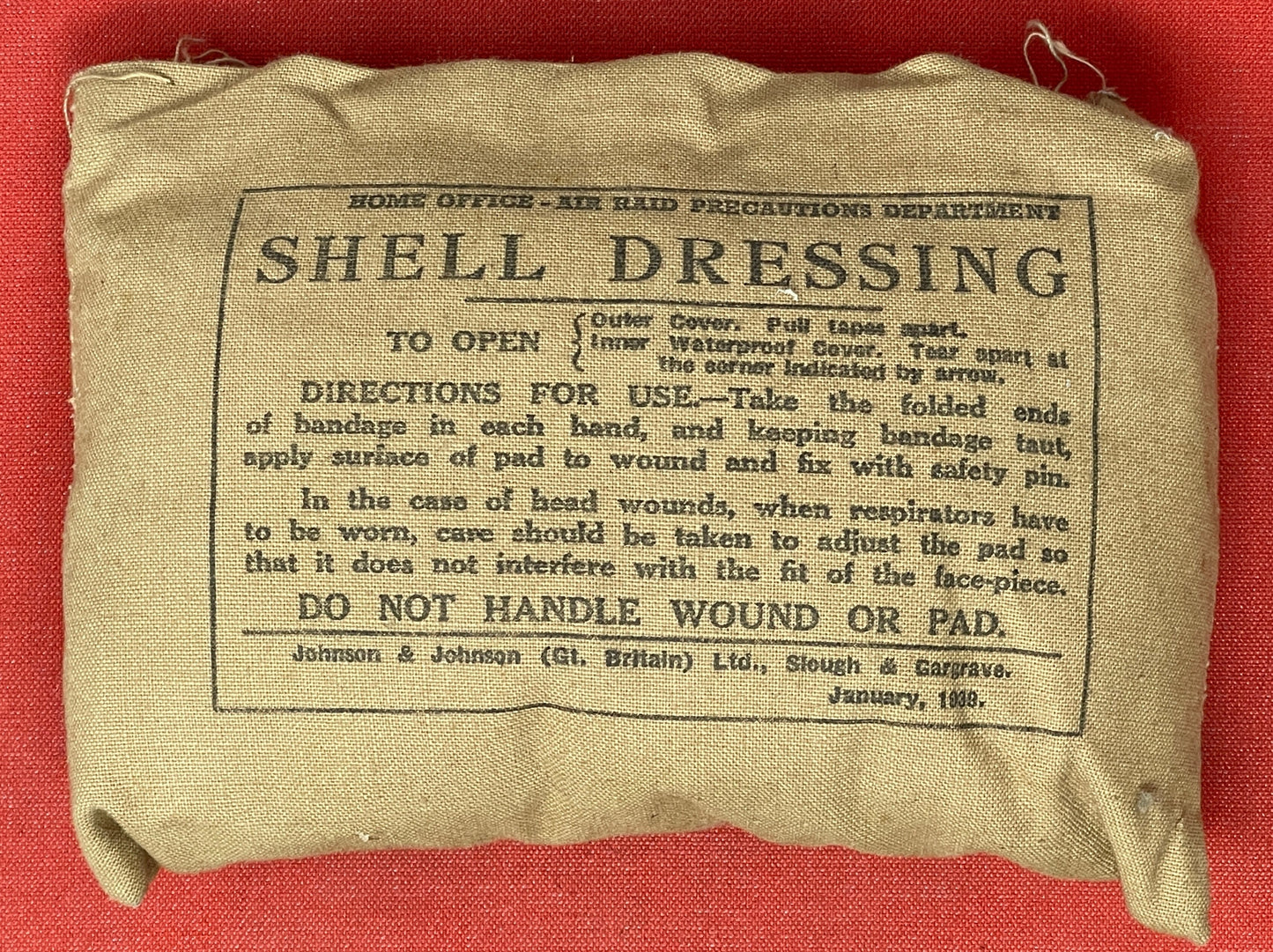 British Army issue  Shell Dressing dated 1939