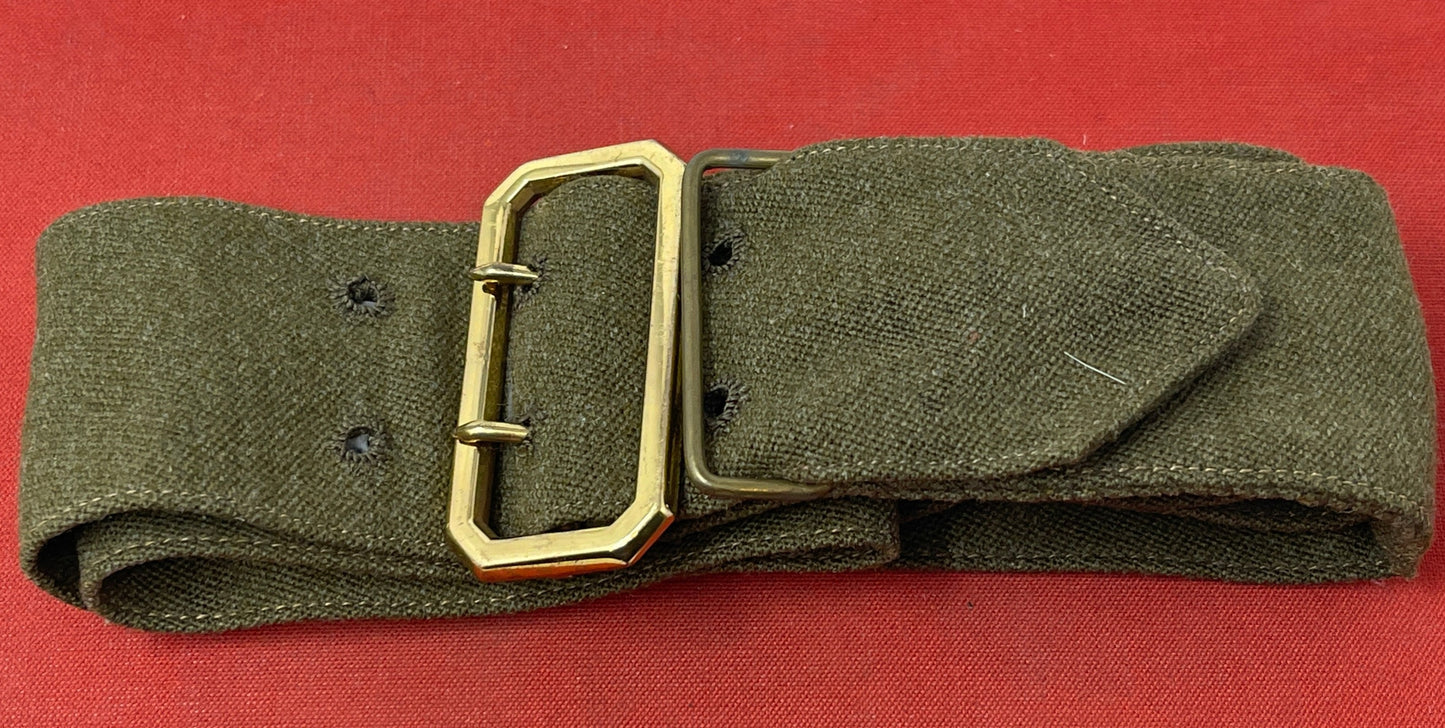 British Army Officers Service Dress Uniform Belt 10/1955 O/C..D.G. Wells 25031