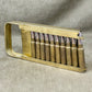 Original WWII 20× 6.5mm Carcano Rounds in Breda 30 Machine Gun Clip Stamped AA - 39
