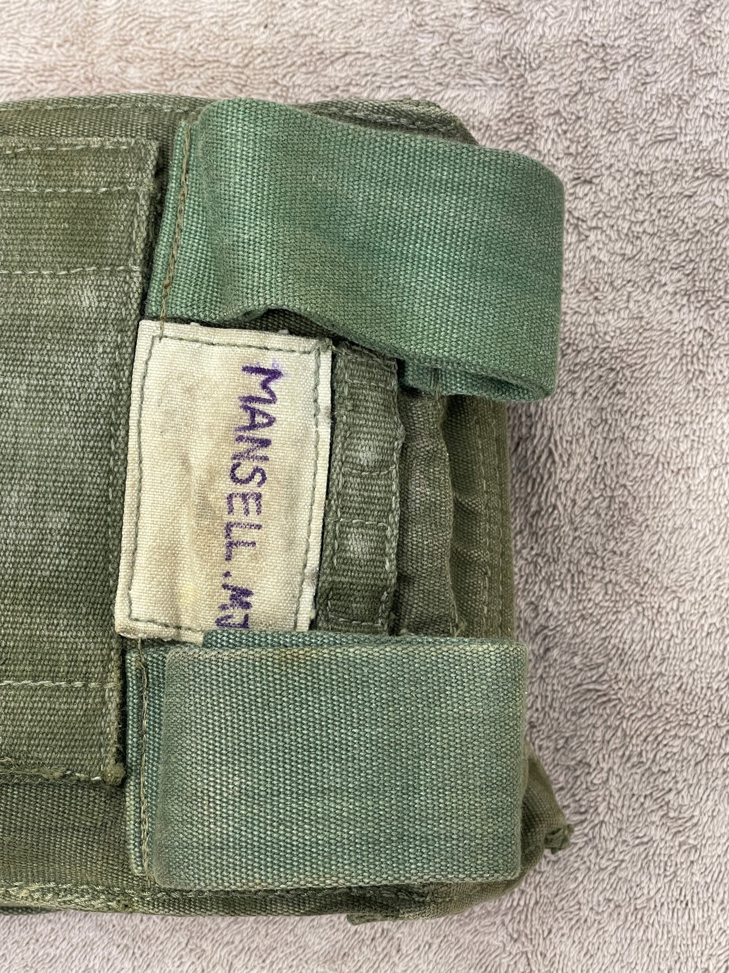 British 1958 Pattern Webbing Kidney Pouch in Theatre modified for SF use