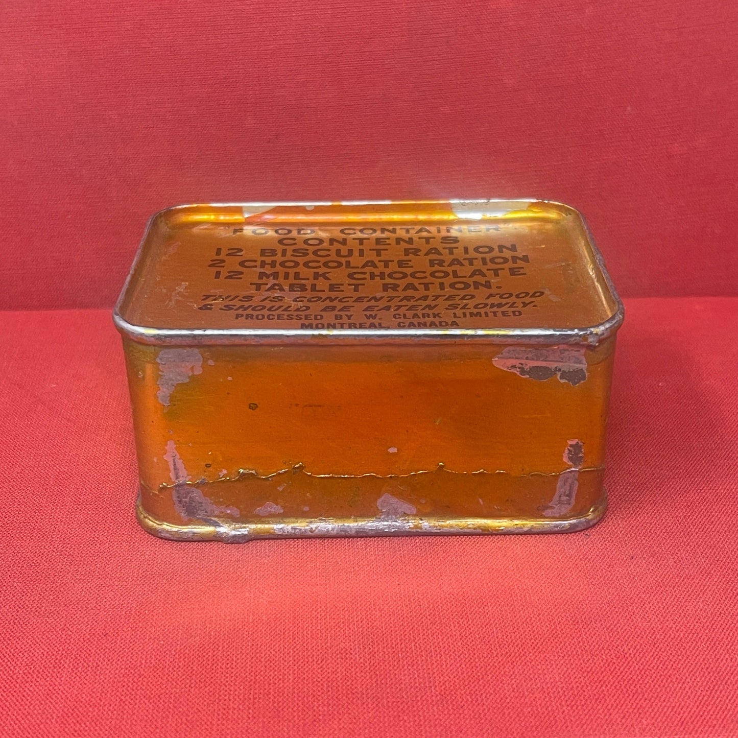 1945 Dated Canadian Food Container Emergency Ration