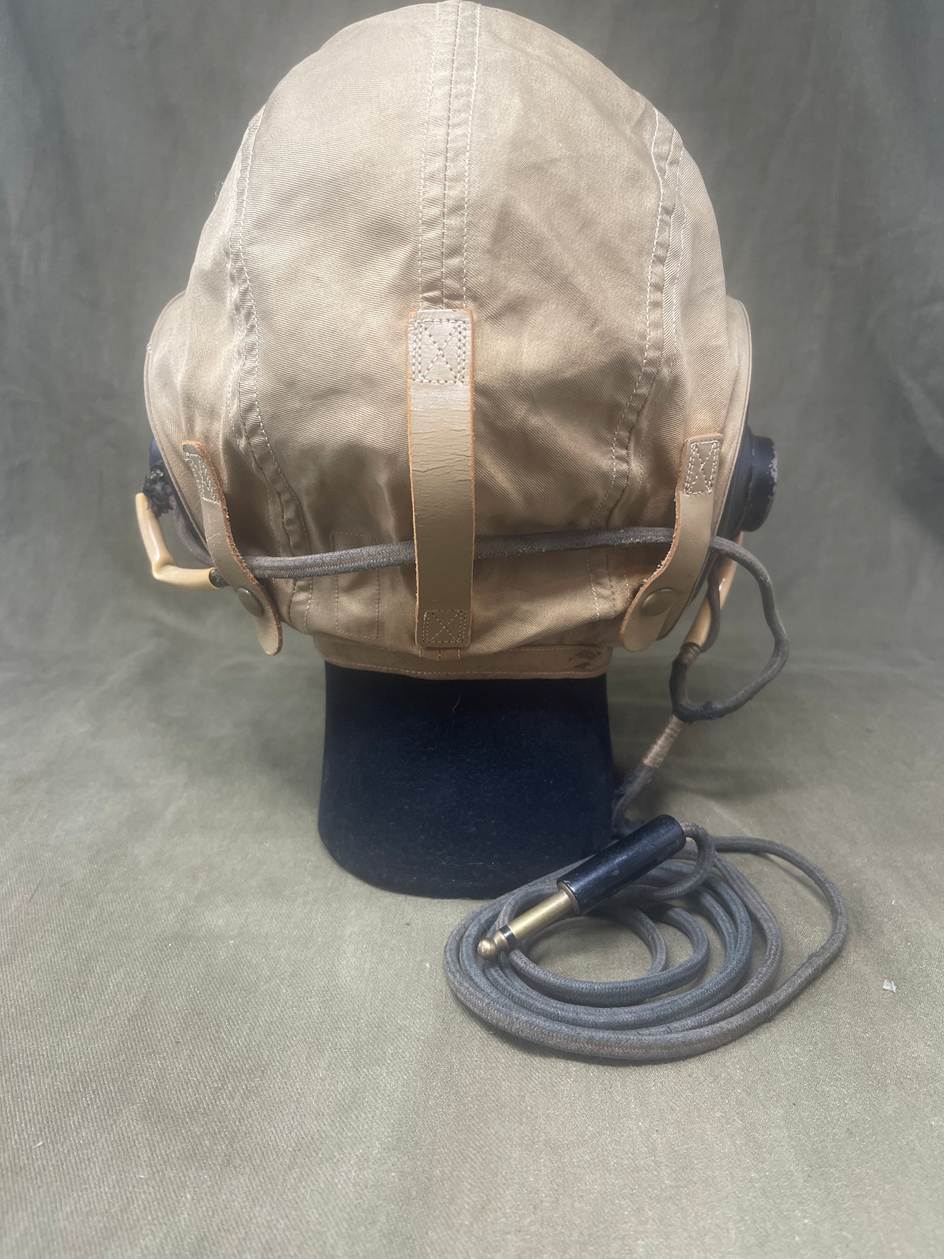 USAAF WW2 AN-H-15 Cloth Flying Helmet With Peak