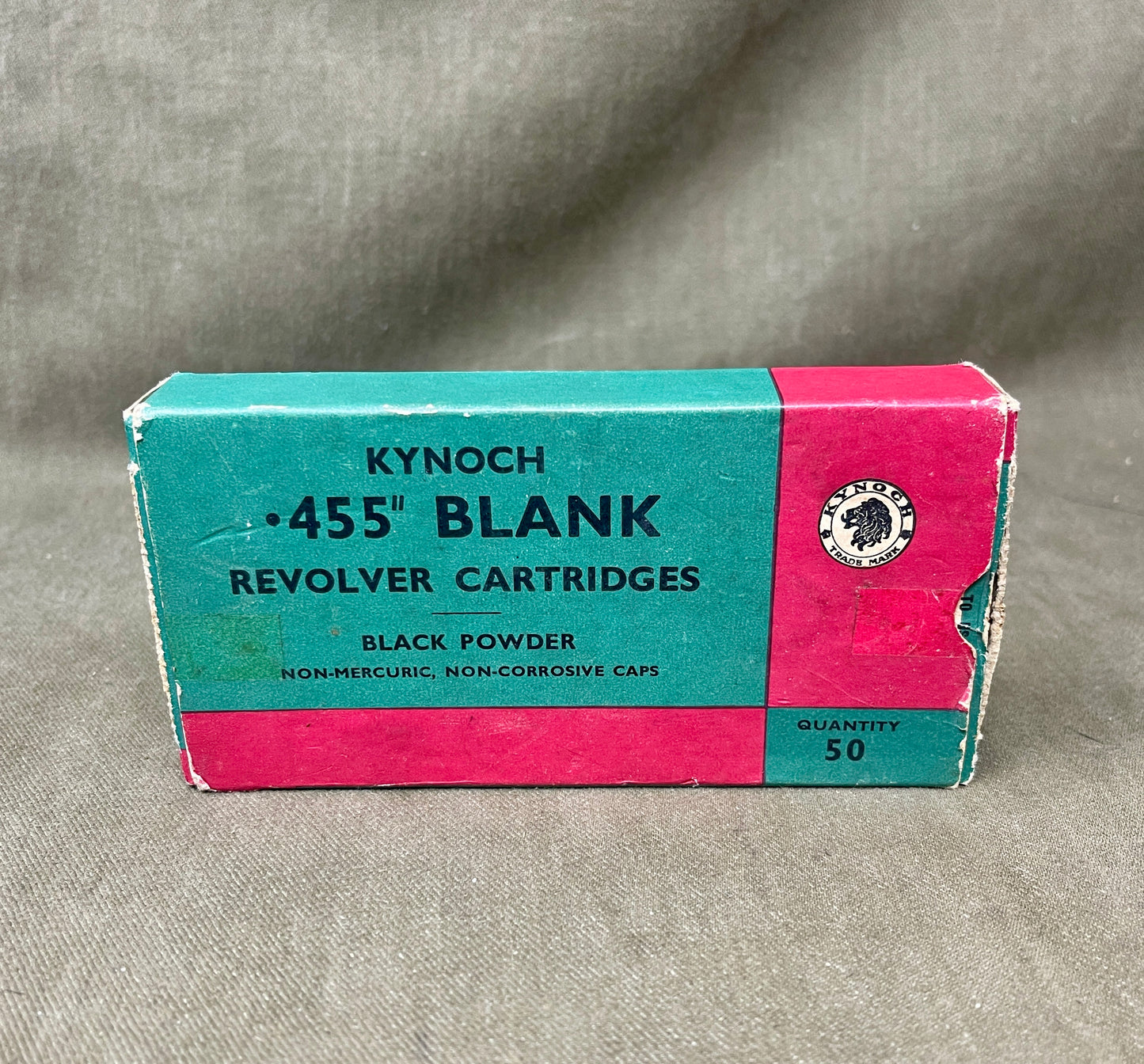 Original Box of 50 Kynoch .455 Blank Revolver Cartridges