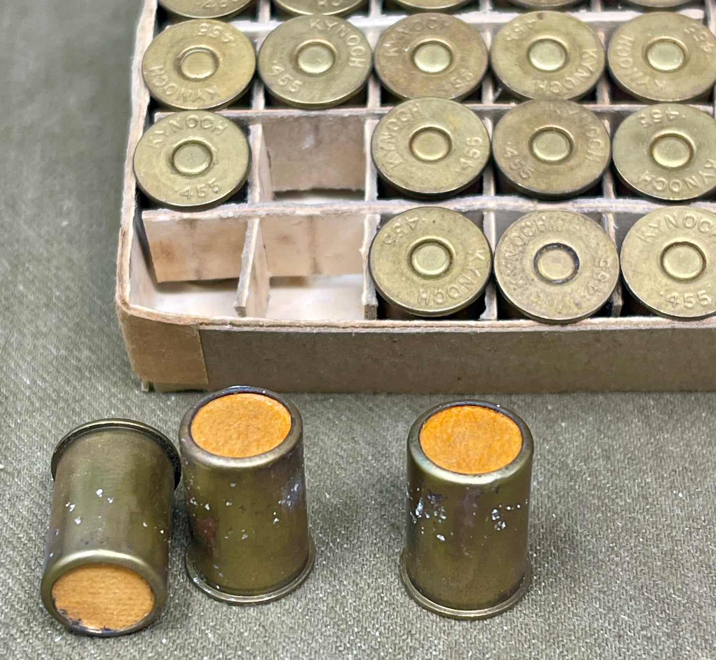 Original Box of 50 Kynoch .455 Blank Revolver Cartridges