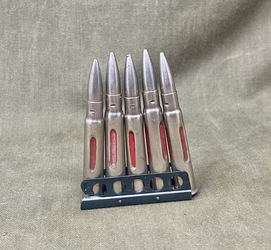 Charger of Five Mk6 .303 Drill Rounds – RL Royal Laboratory | Original British Drill Ammunition