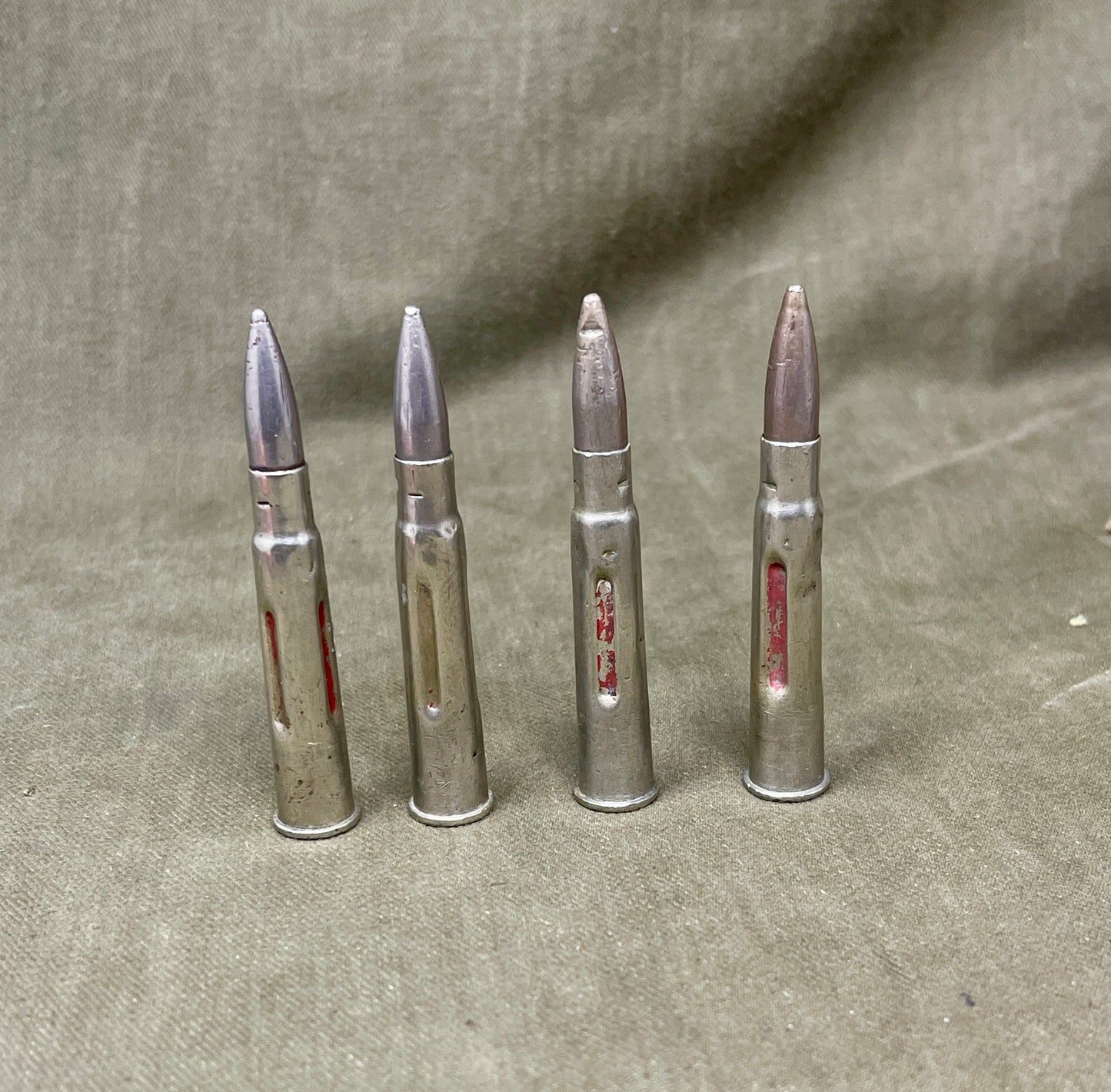 4 × Mixed Original .303 Drill Rounds – Military Training Ammunition