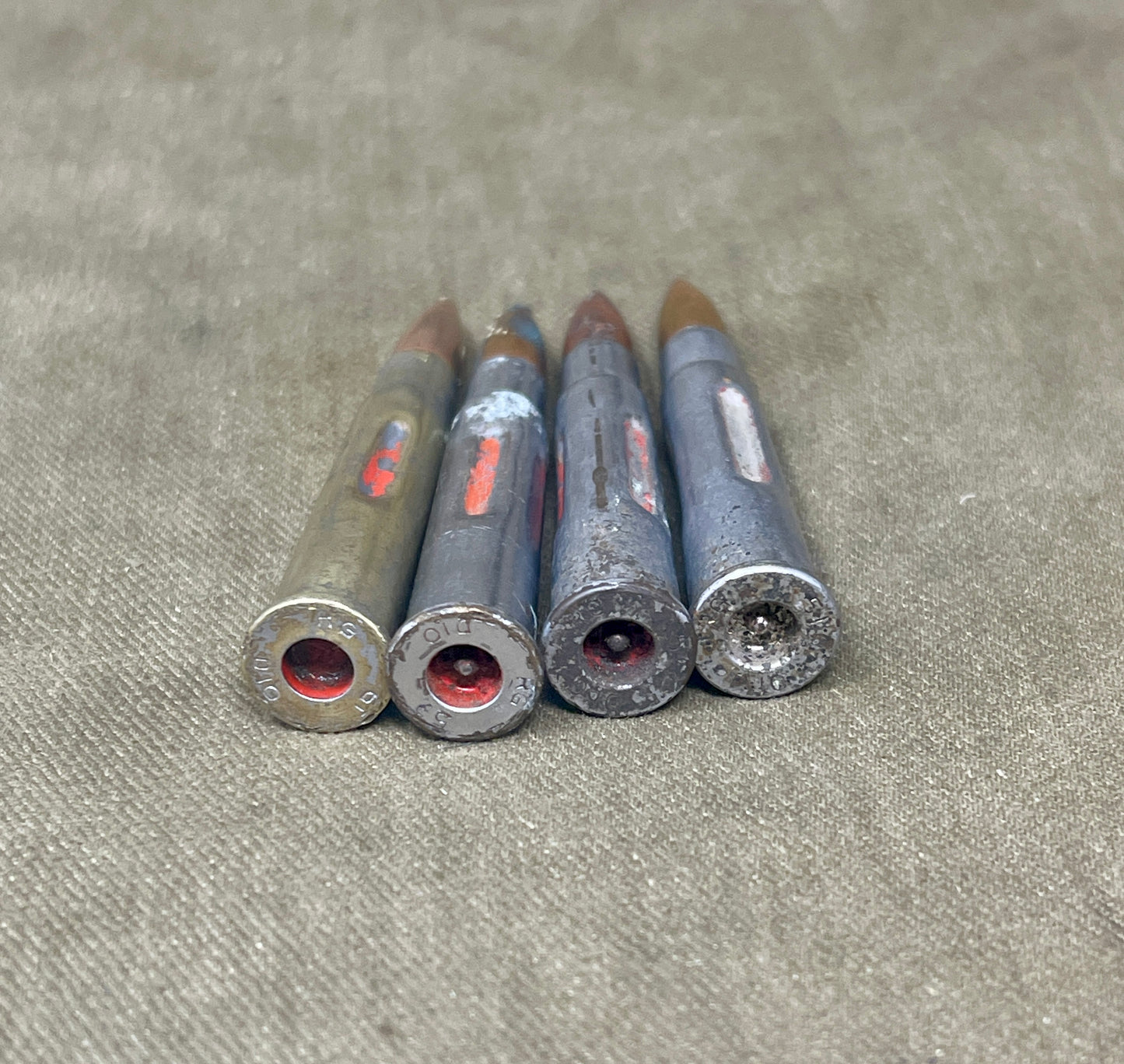 4 x British .303 Enfield Drill Rounds – Mixed Types