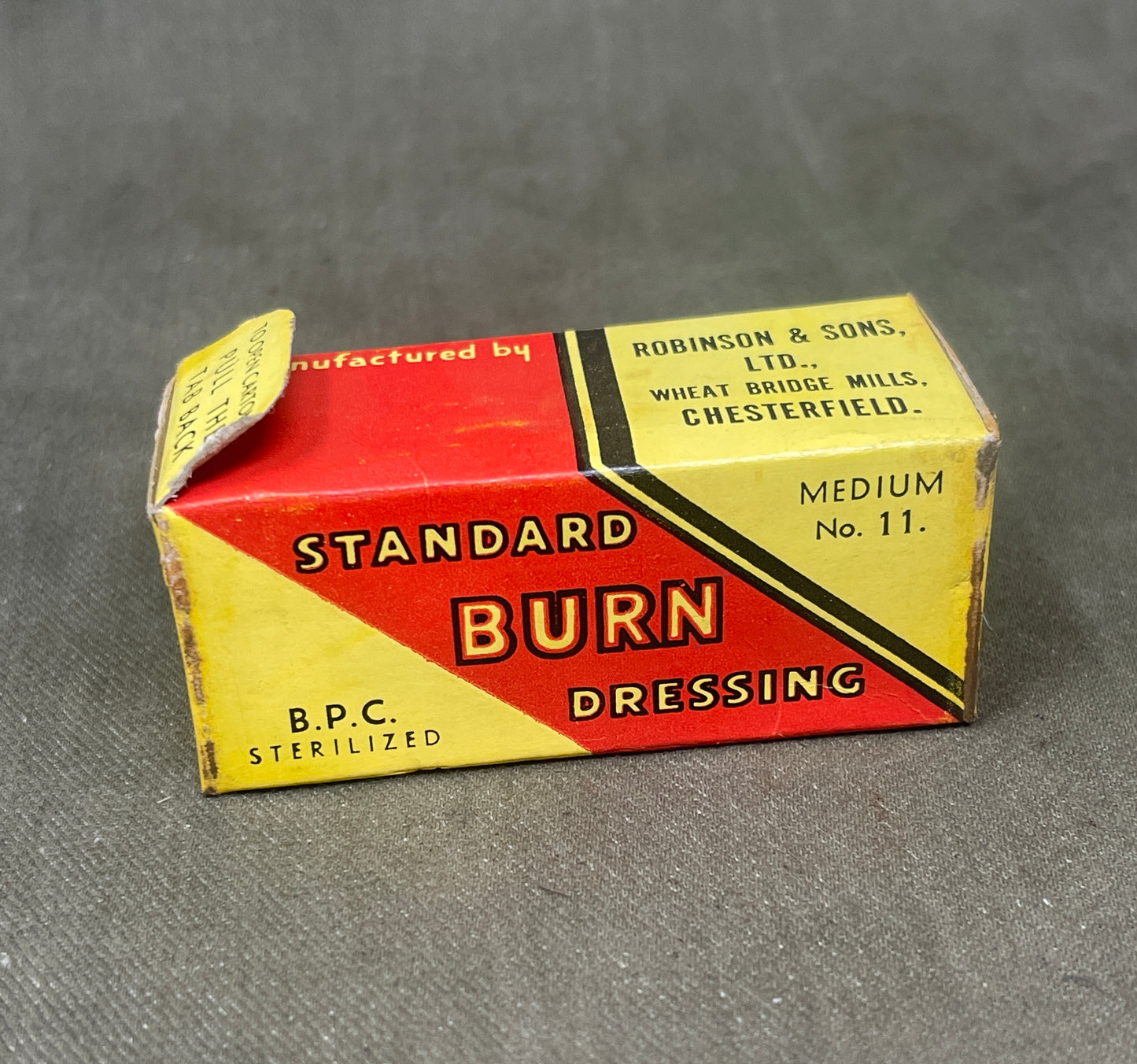 WWII Standard Burn Dressing No.11 B.P.C. – Robinson & Sons Ltd