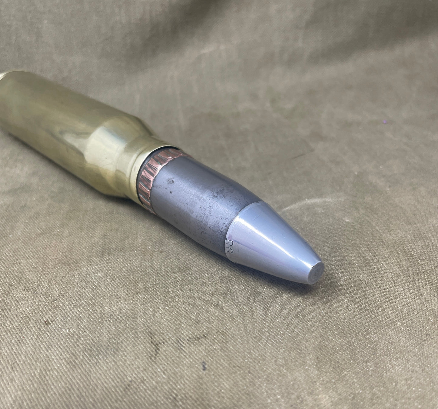 30mm Rarden AFV Brass Shell Case & Projectile – Matching RG 1978