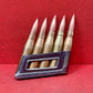 Austrian M30 Steyr Mannlicher 8x56R Charger “RM” with 5 Inert 1940 Rounds – Militaria