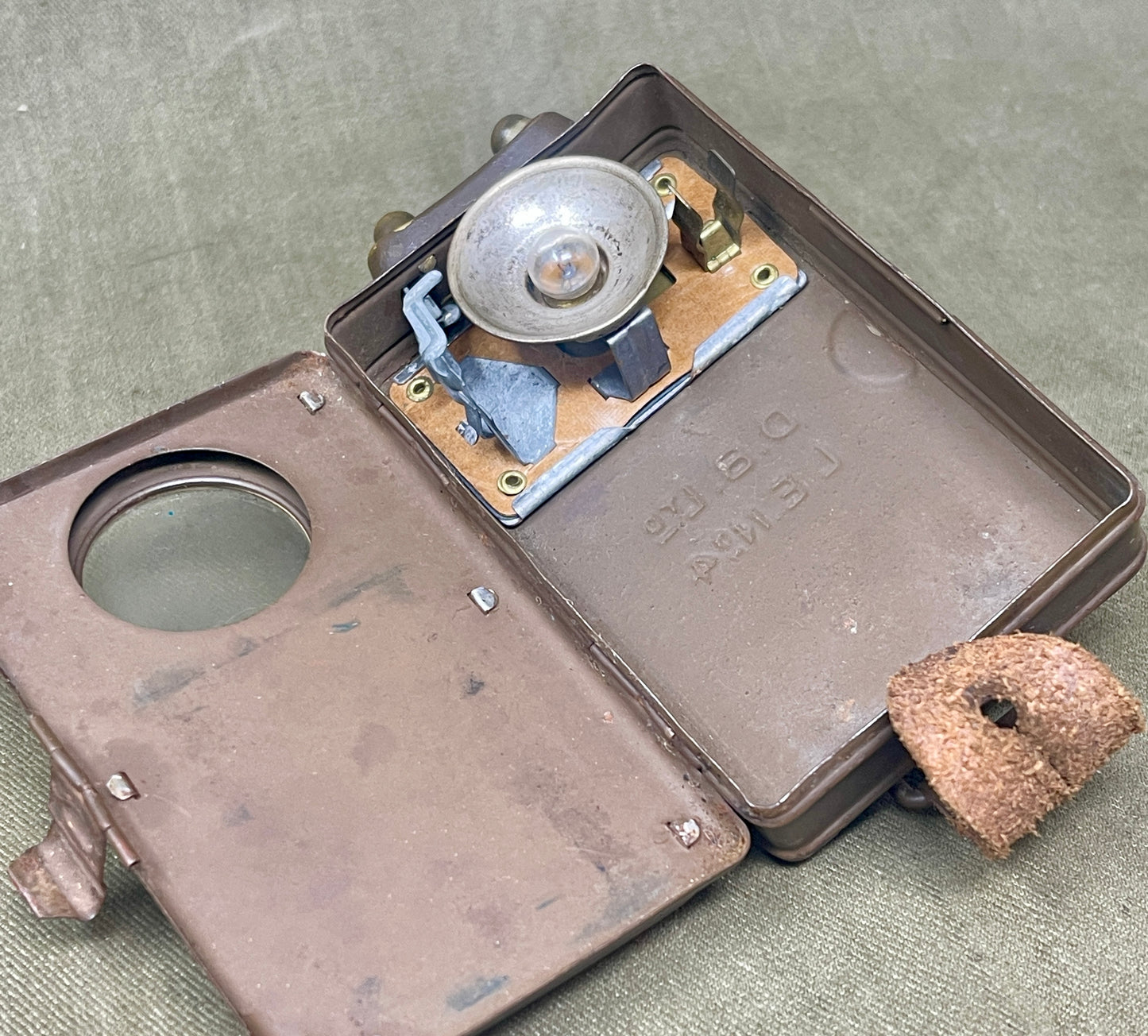 World War II British Army Lamp Electric No. 4 – D.B. Ltd Original