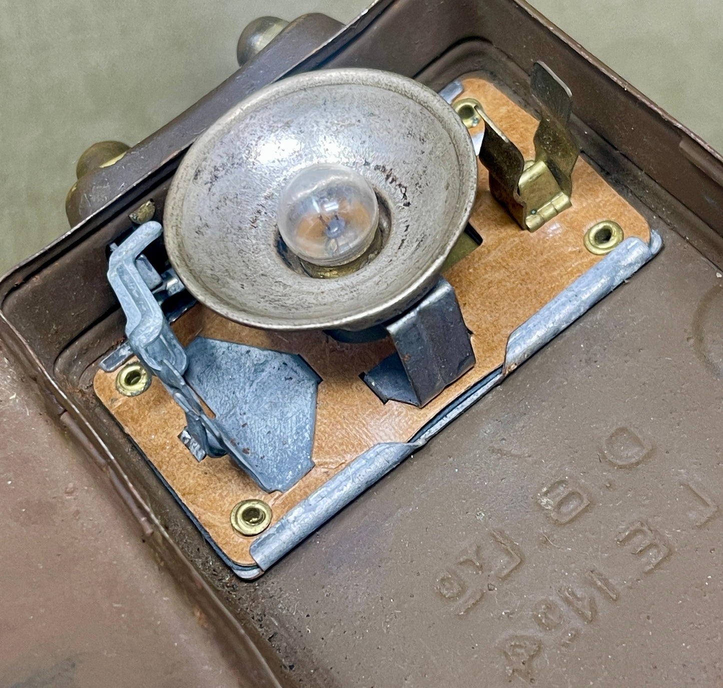 World War II British Army Lamp Electric No. 4 – D.B. Ltd Original