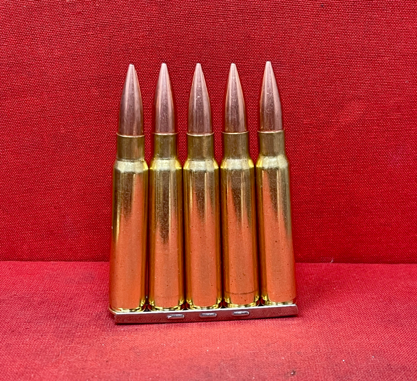 5 × INERT 7.92×57mm Rounds on Original Stripper Clip — Deactivated Display Set