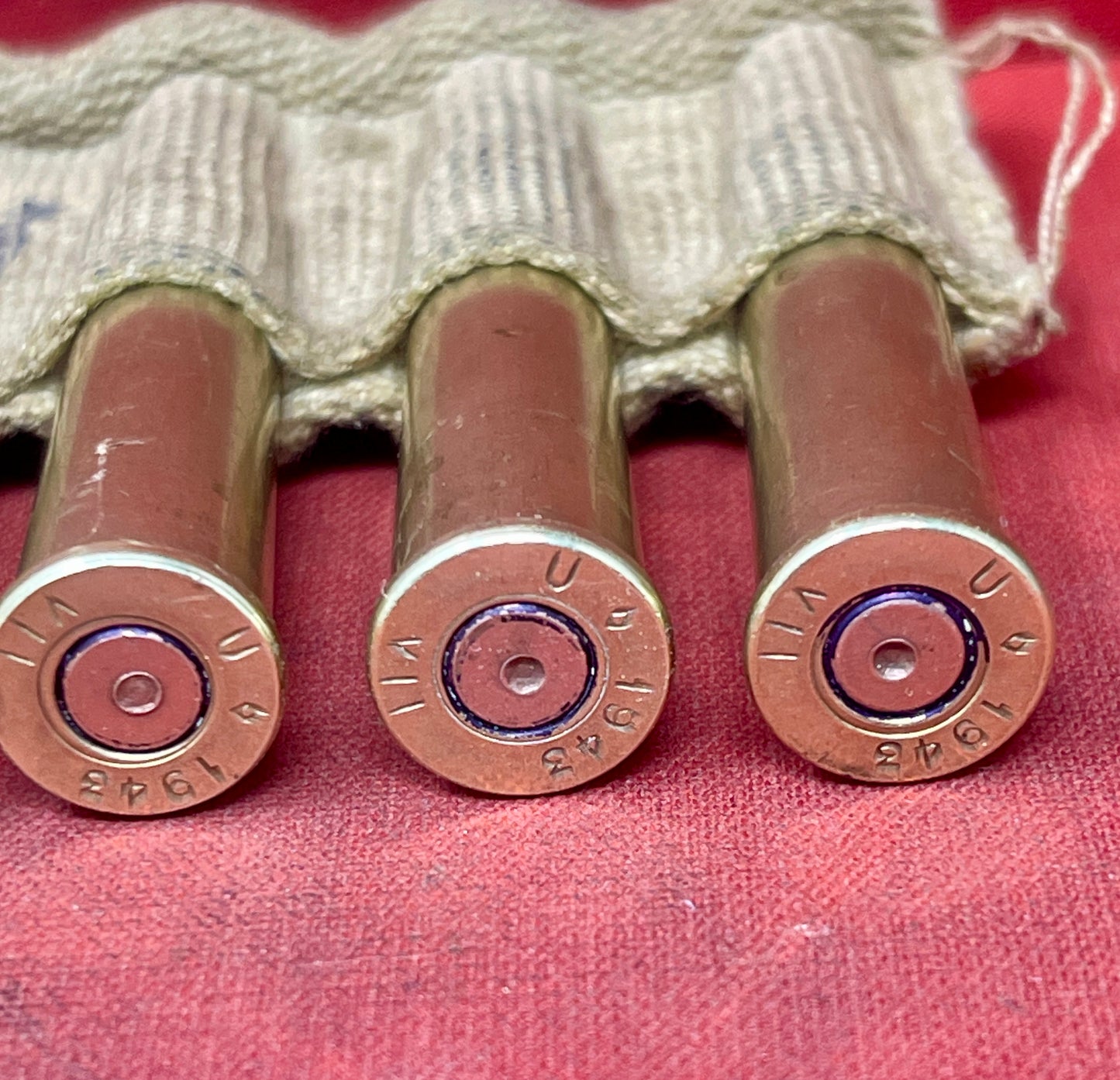 5 x Inert .303 British Rounds – U 1943 (South African Mint, Kimberley) in Original Belt