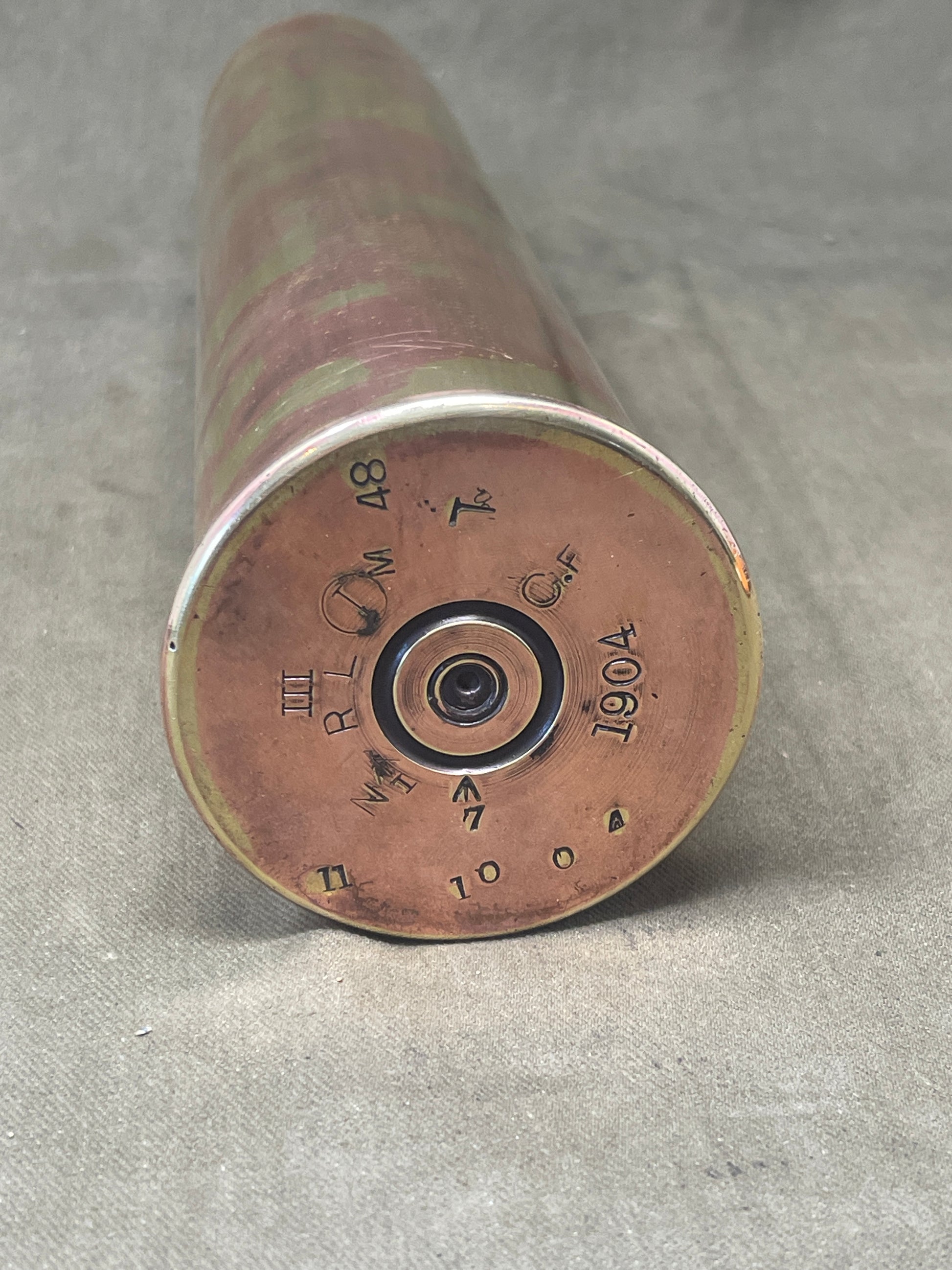 Royal Navy 6 Pdr Brass Cartridge Case dated 1904